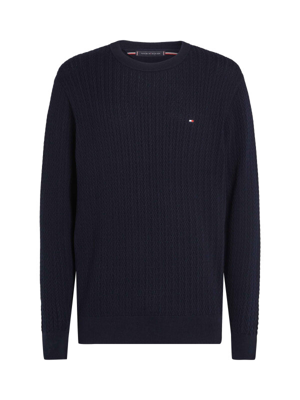 Tommy Hilfiger - HERRINGBONE STRUCTURE C NK Tommy Hilfiger - HERRINGBONE STRUCTURE C NK