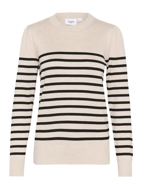 Saint Tropez - MilaSZ LS Striped Pullover Saint Tropez - MilaSZ LS Striped Pullover
