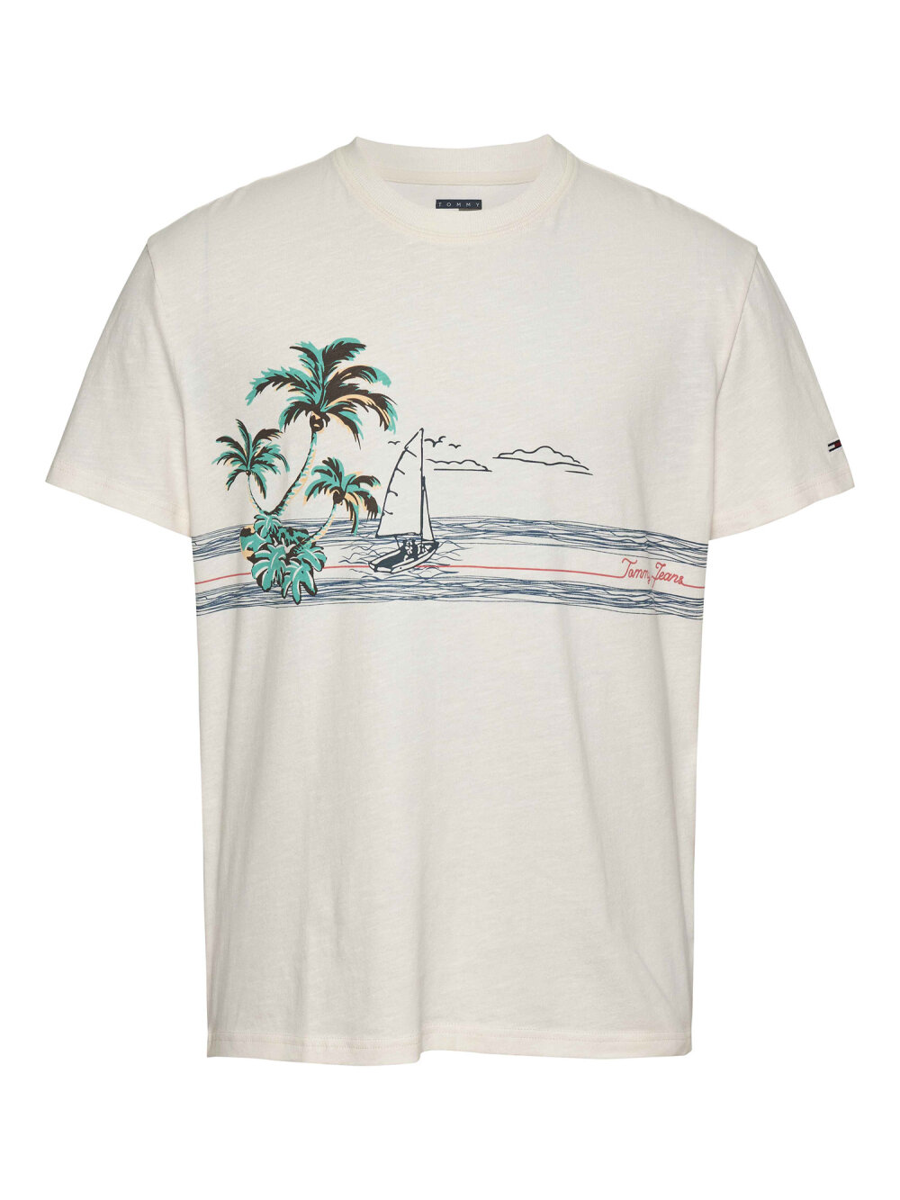 Tommy Jeans - TJM REG PALM SAILING GRAPHIC T-shirt