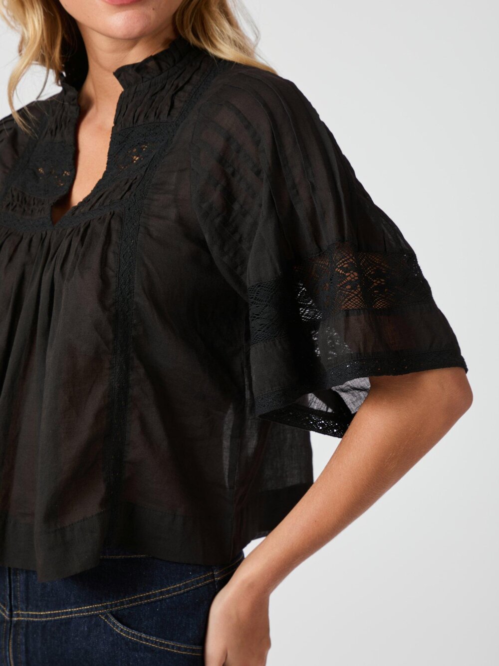 Neo Noir - Siama S Voile Bluse