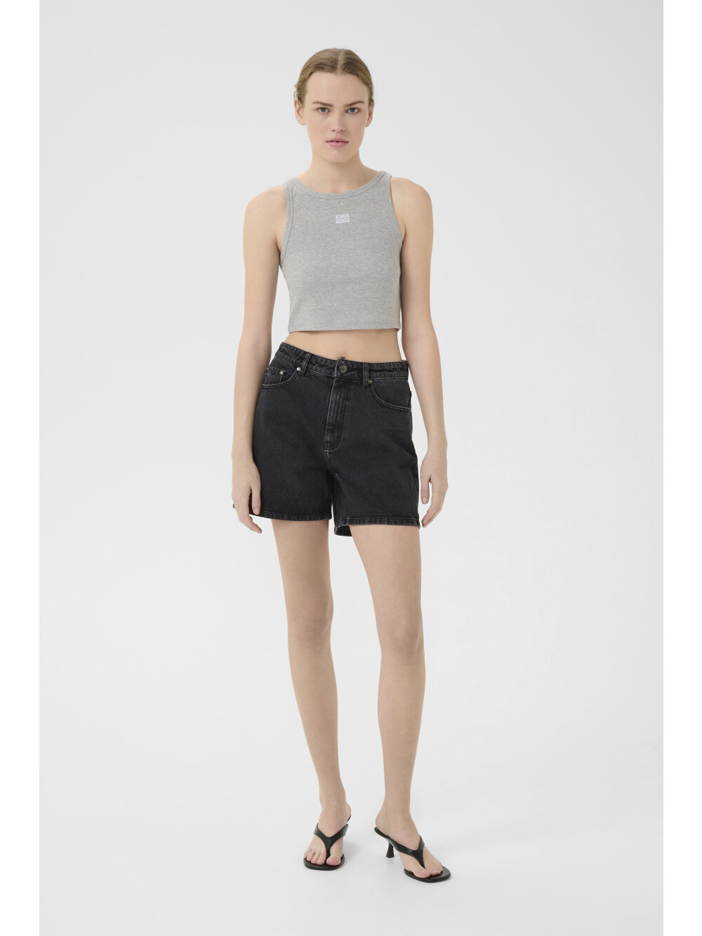 Gestuz - GZdrew mel logo crop top