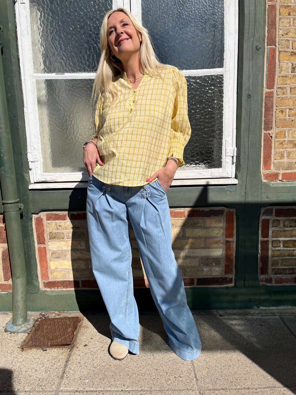 Co´Couture - MangoCC Check SS Bluse