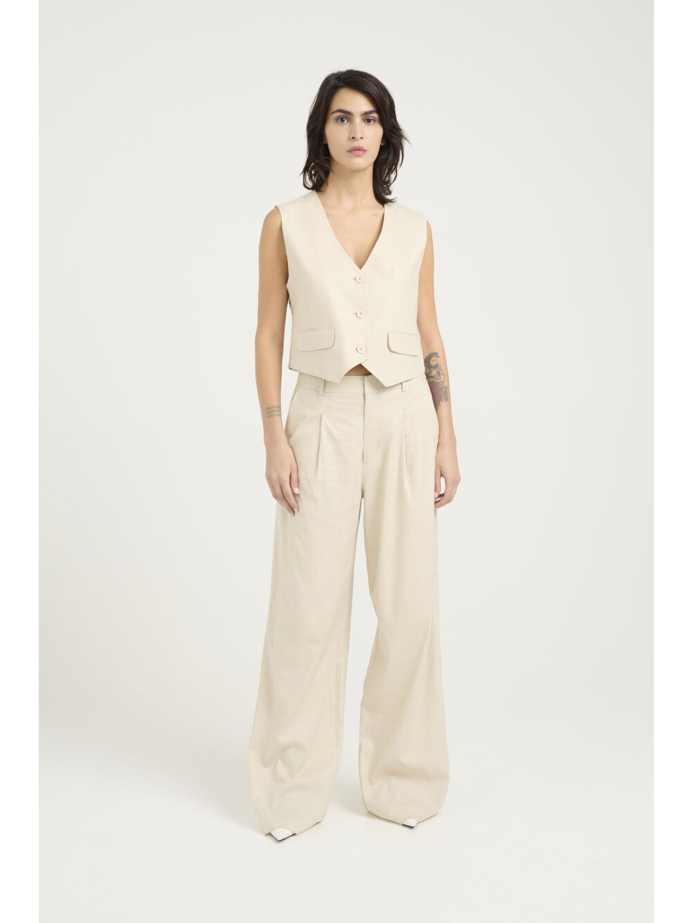 Gestuz - ElarahGZ linen waistcoat NOOS