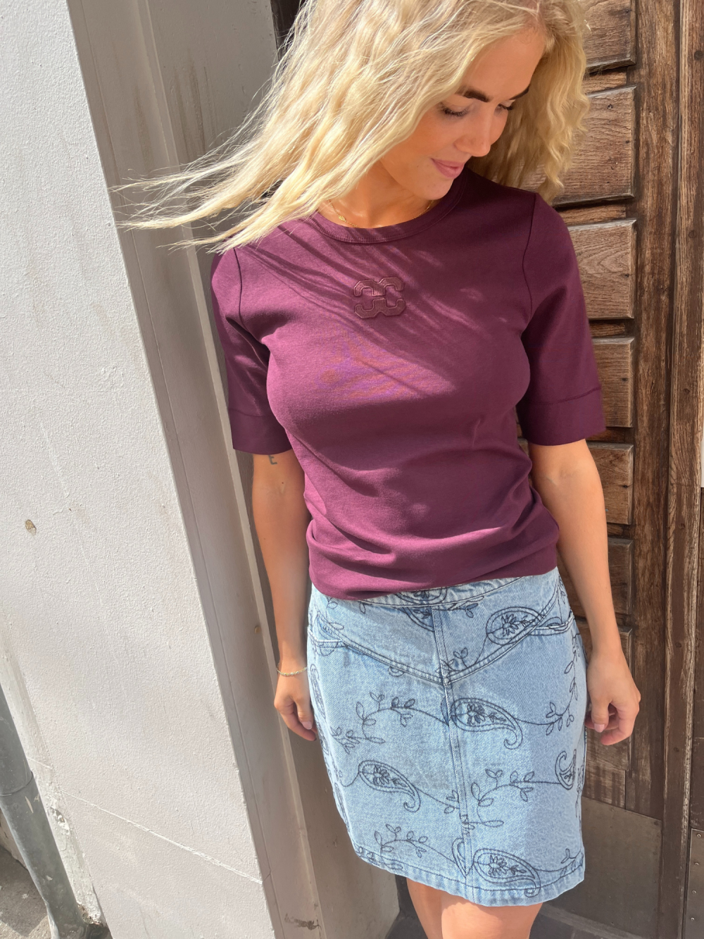 Co´Couture - GrannyCC Embroidery SS T-Shirt