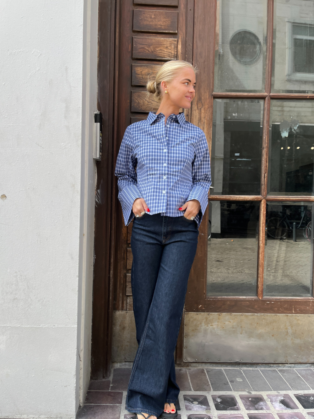 Neo Noir - Rosa Check Skjorte