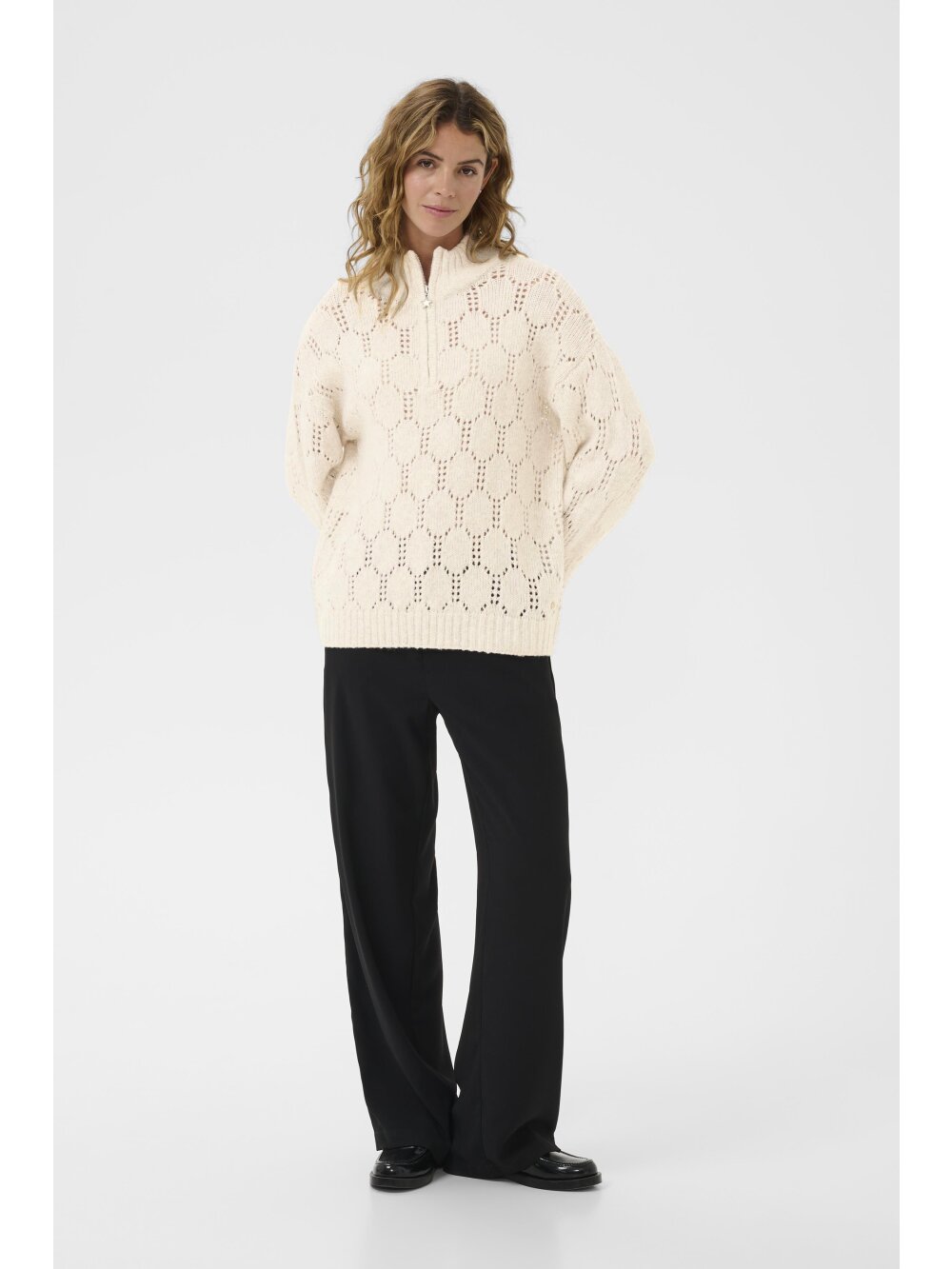 Cream - CRZilla Zipper Pullover