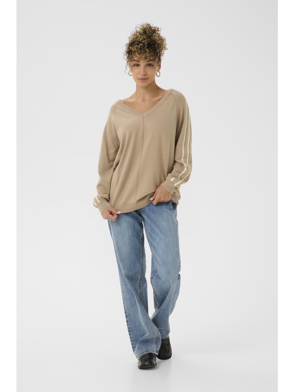 Cream - CRAnva stripe pullover