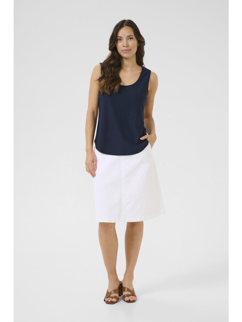 Cream - CRMianna Pointelle Top