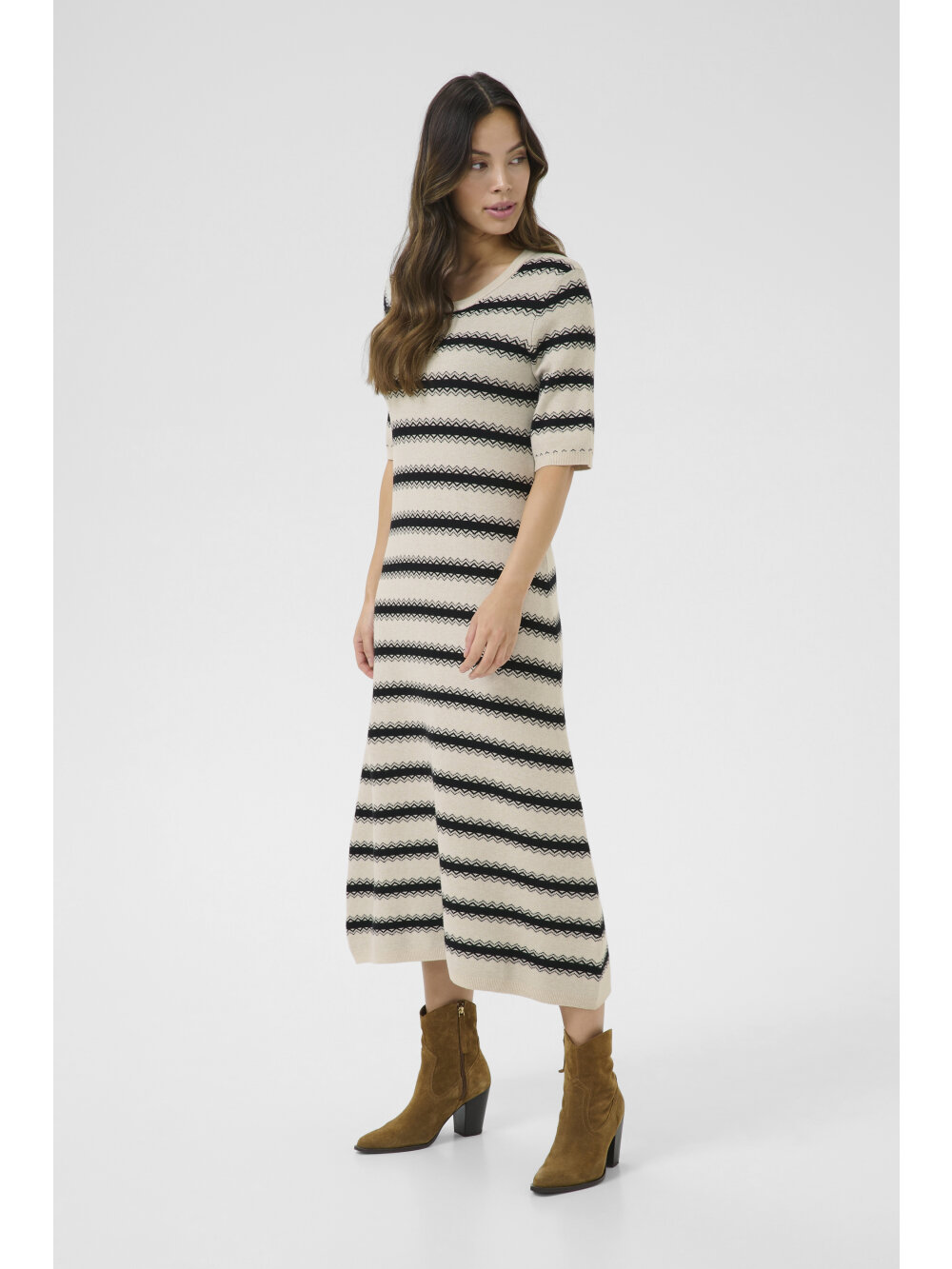 Cream - CRDela Zigzag dress
