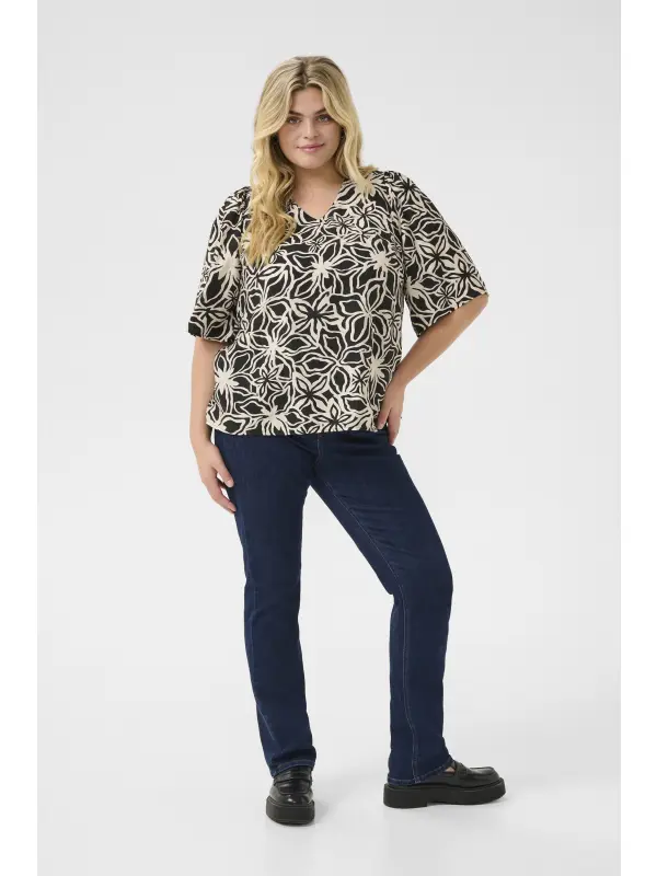 Kaffe Curve - KChaliah Flared Blouse