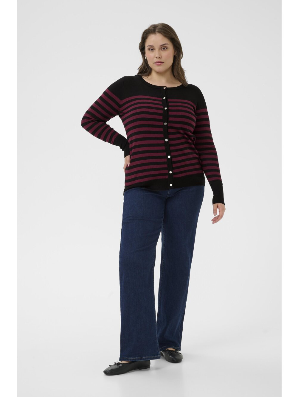 Kaffe Curve - KClizzy Stripe Cardigan