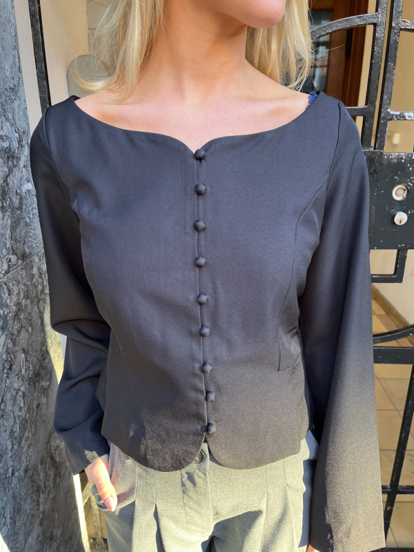 Neo Noir - Salsa Structure Bluse Neo Noir - Salsa Structure Bluse