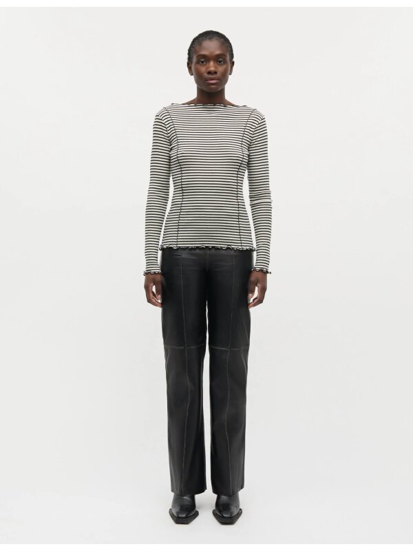 Mads Nørgaard - 2x2 Cotton Stripe Siri Top Mads Nørgaard - 2x2 Cotton Stripe Siri Top