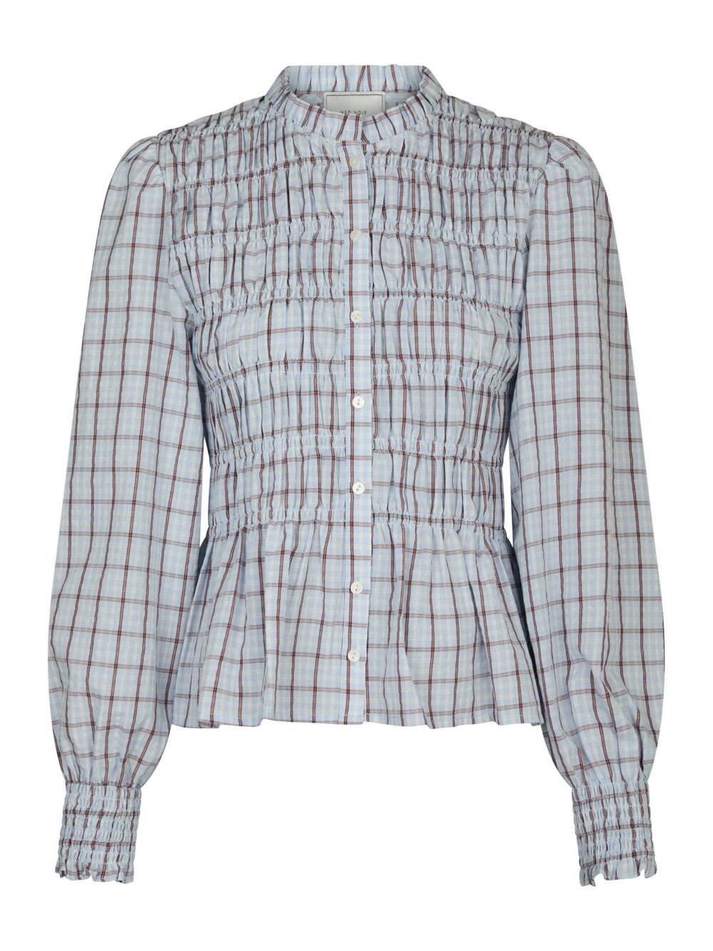 Neo Noir - Mocca Smock Check Bluse
