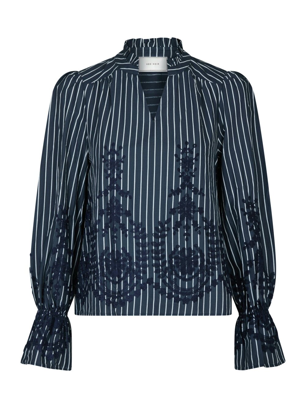 Neo Noir - Amara Stripe Emb Bluse