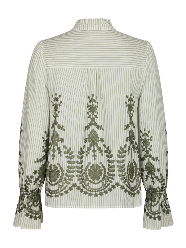 Neo Noir - Amara Stripe Emb Bluse