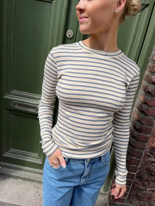 Mads Nørgaard - Bomulds bluse med striber Mads Nørgaard - Bomulds bluse med striber