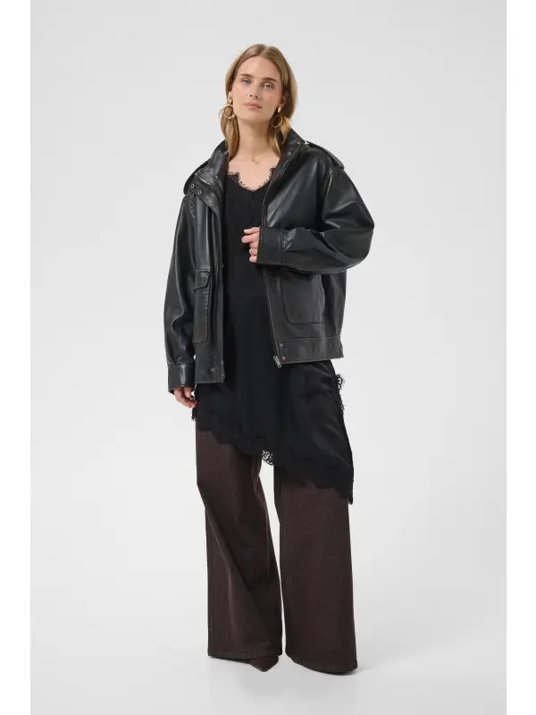 Cream - CRLeylah leather jacket Cream - CRLeylah leather jacket
