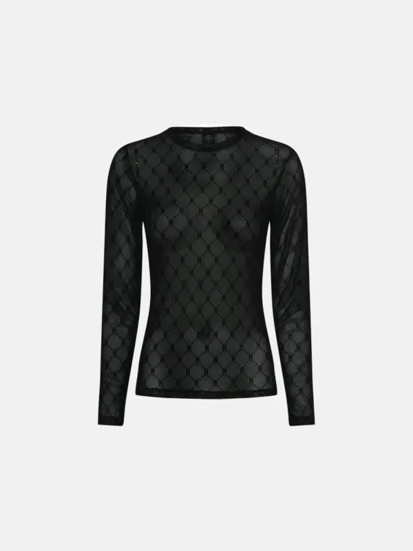 Hype the Detail - Mesh Bluse - Sort Hype the Detail - Mesh Bluse - Sort