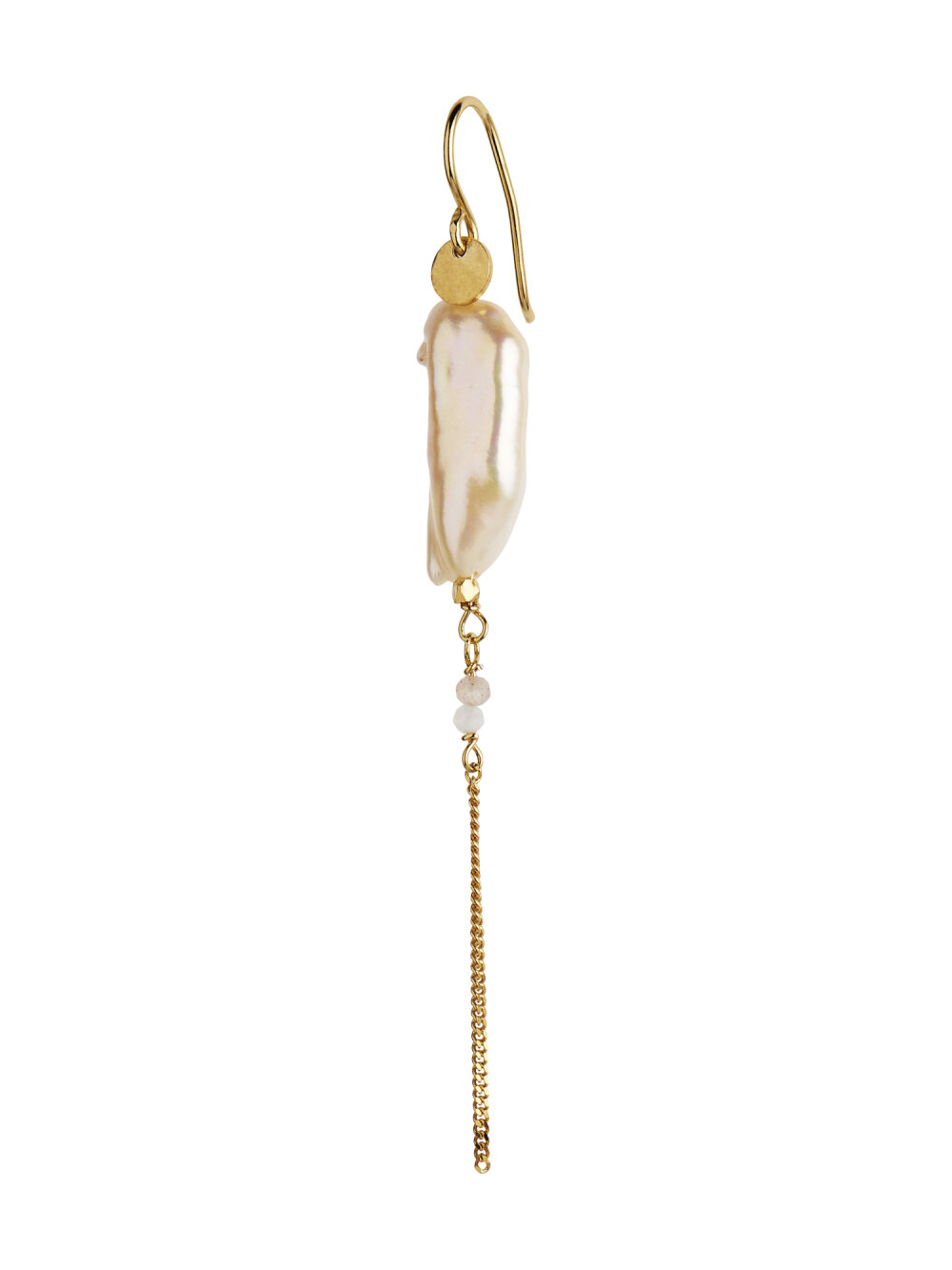 Stine A -  Long Baroque Pearl With Chain Ørering
