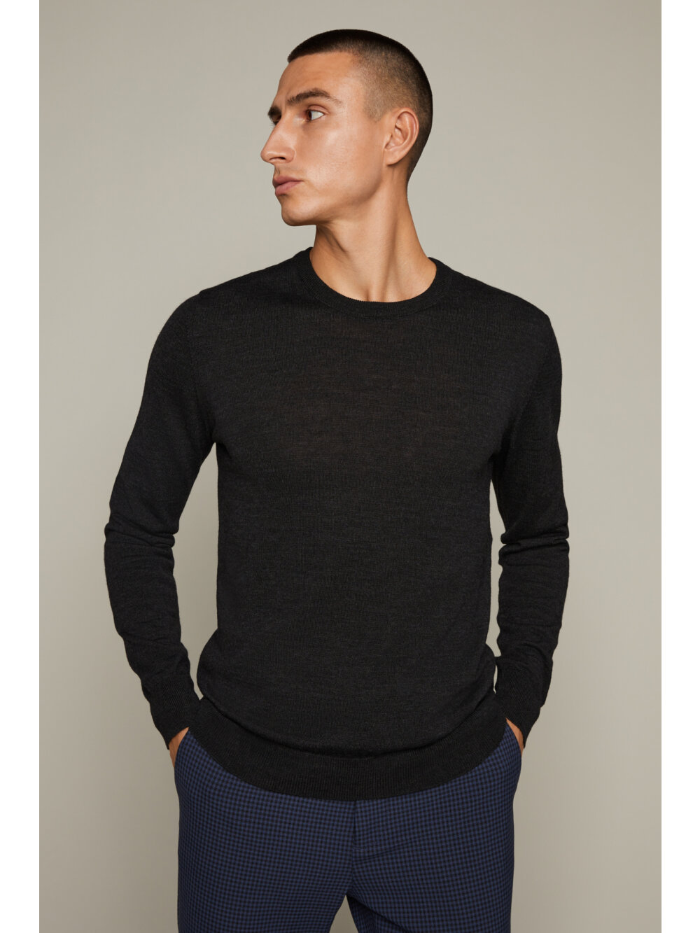 Matinique - Matinique MaPetro Pullover Strik Medium Grey Melange