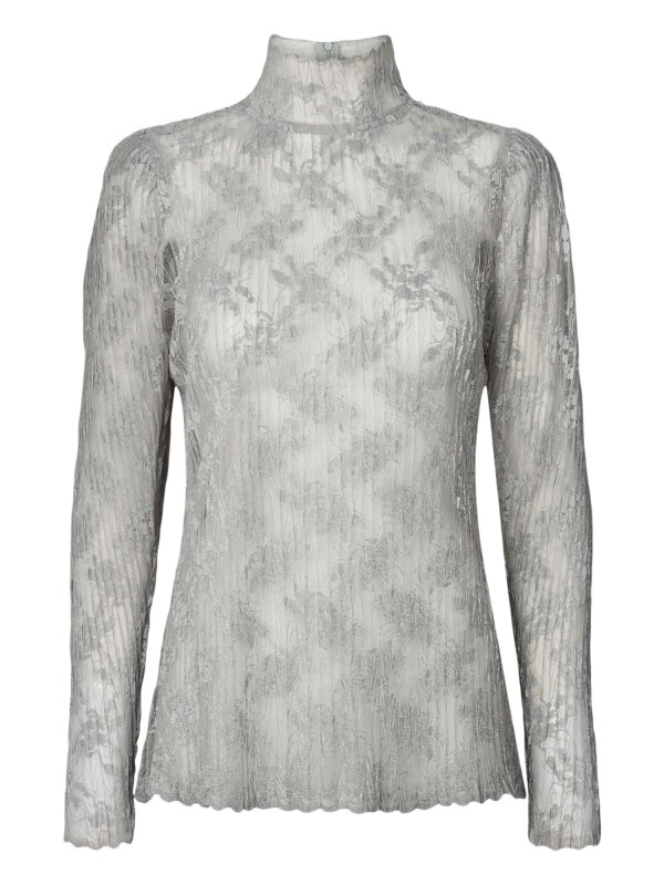 Rabens Saloner - Marcy Crinkled Lace Ls Bluse 