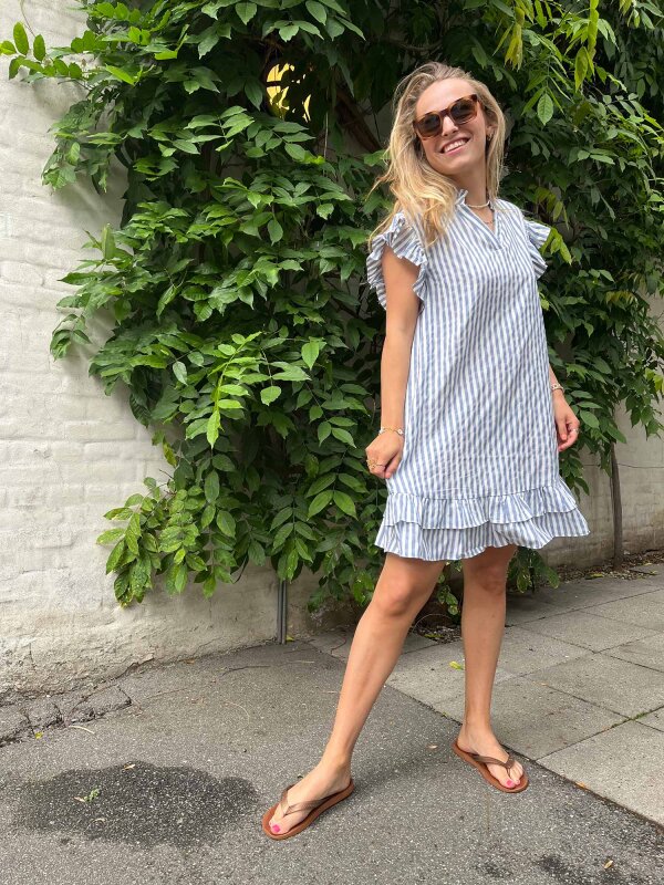 Continue - Lee Stripe Kjole Continue - Lee Stripe Kjole