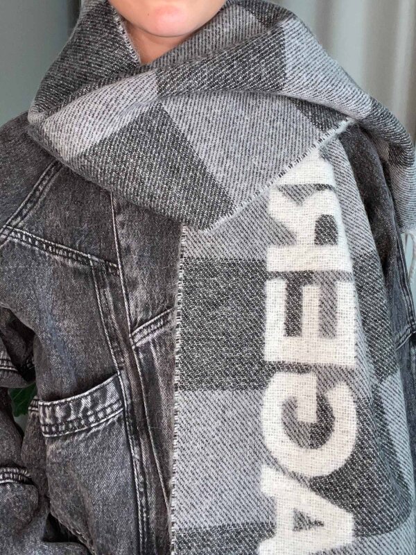 Karl Lagerfeld - Check Halstørklæde Grey Multi