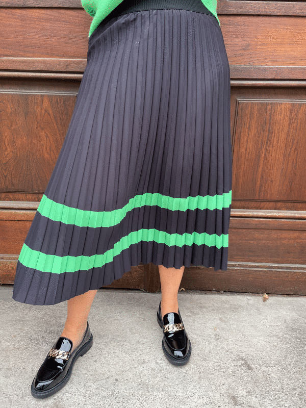 Coster Copenhagen - Pleated skirt with stripes