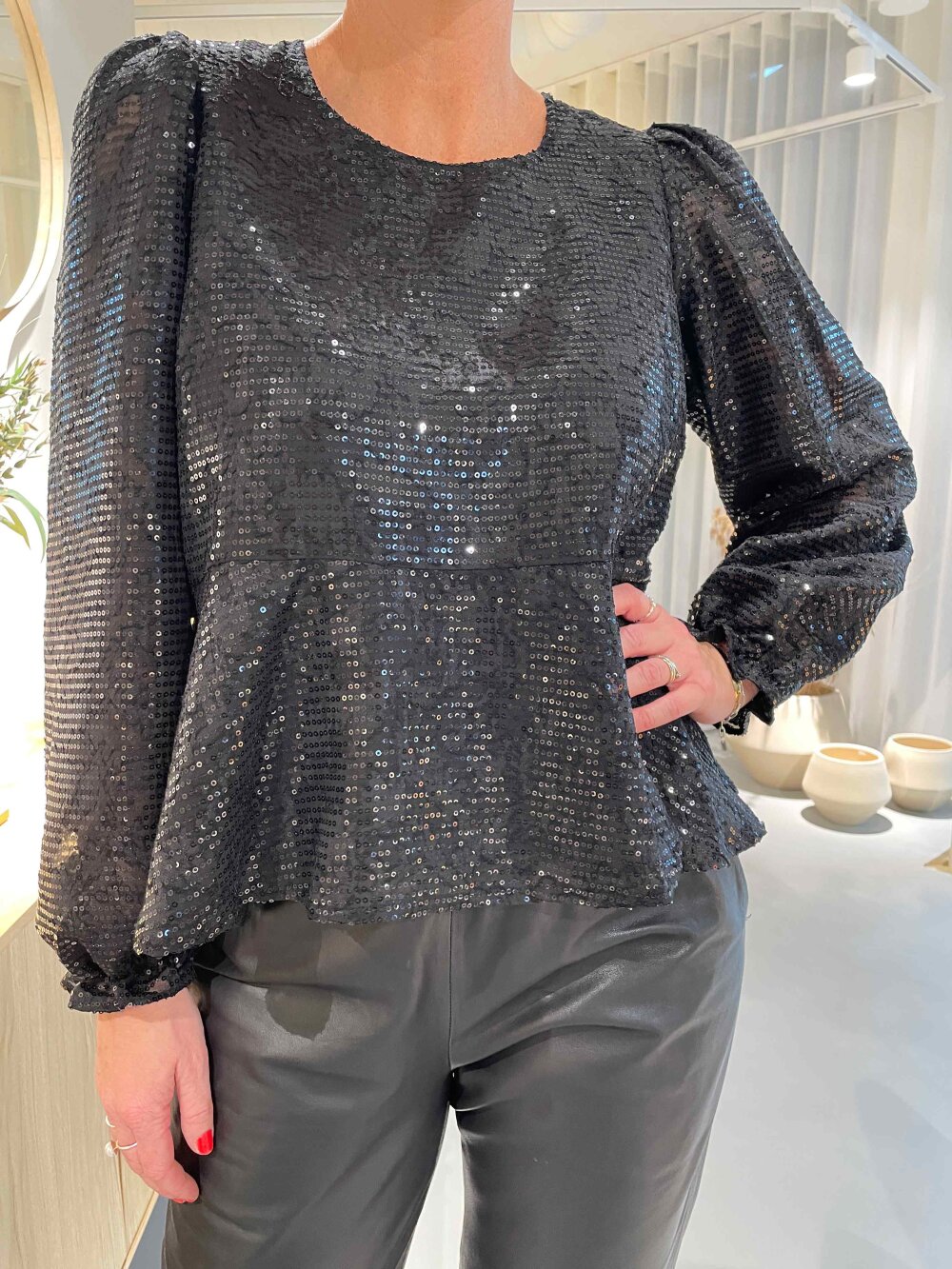 Neo Noir - Rizzo Sequins Bluse