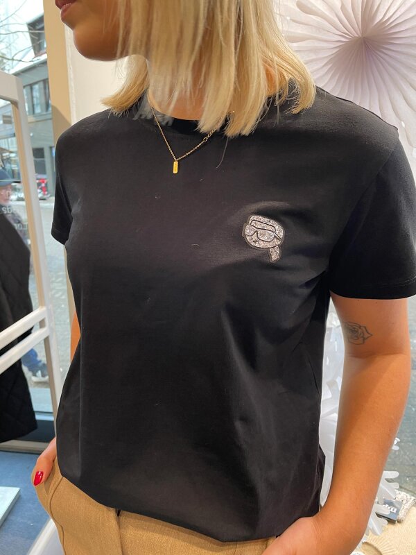 Karl Lagerfeld -  Ikonik 2.0 Glitter T-Shirt