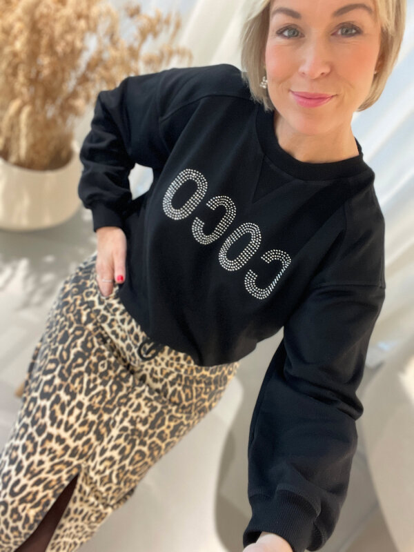 Co´Couture - Cropcc Tie Stone Sweatshirt 