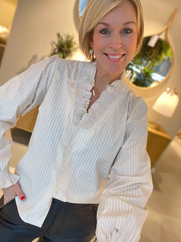 Neo Noir - Brielle Single Stripe Bluse Neo Noir - Brielle Single Stripe Bluse