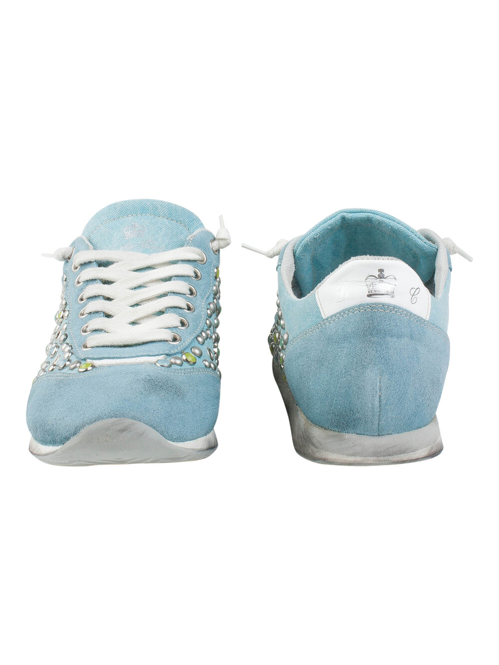 Leather Crown - W266 Running Perle Canvas Sneakers