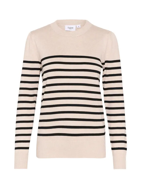 Saint Tropez - MilaSZ LS Striped Pullover Saint Tropez - MilaSZ LS Striped Pullover